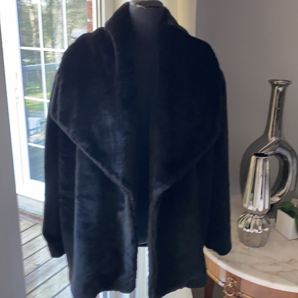 RELIGION BLACK FAUX FUR COAT - Picture 5 of 13